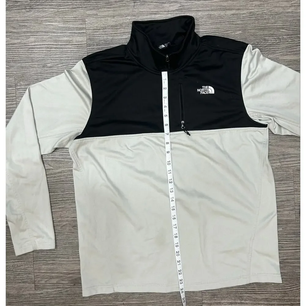 The North Face 1/4 Zip Pullover Jacket Mens Large Black Gray Colorblock Outdoor
